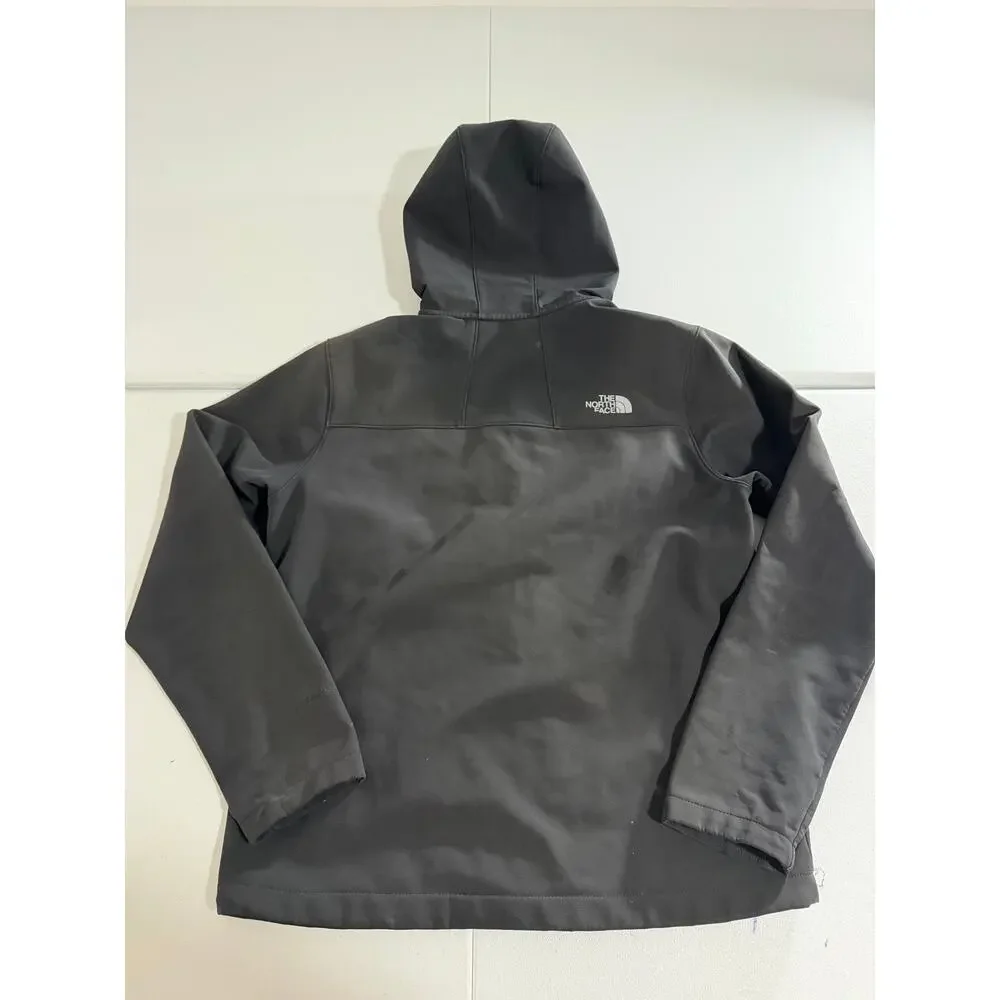 The North Face Apex Bionic Softshell Jacket Mens Medium Black Hooded Windwall